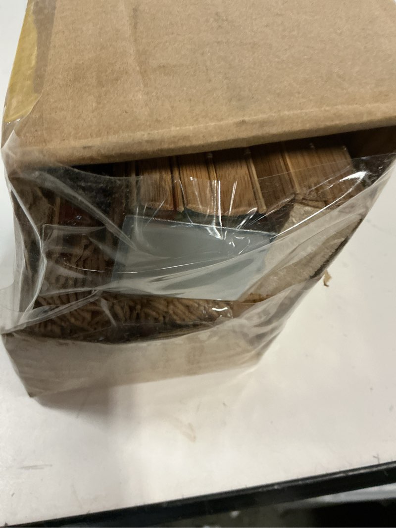 Condition photo showing Good Condition for LazBlinds No Tools No Drill Cordless Bamboo Roman Shades, Light Filtering Window Treatment, Roll Up Bamboo Blinds for Windows 32'' W x 64'' H, Brown Light Filtering-brown206 32" W x 64" H