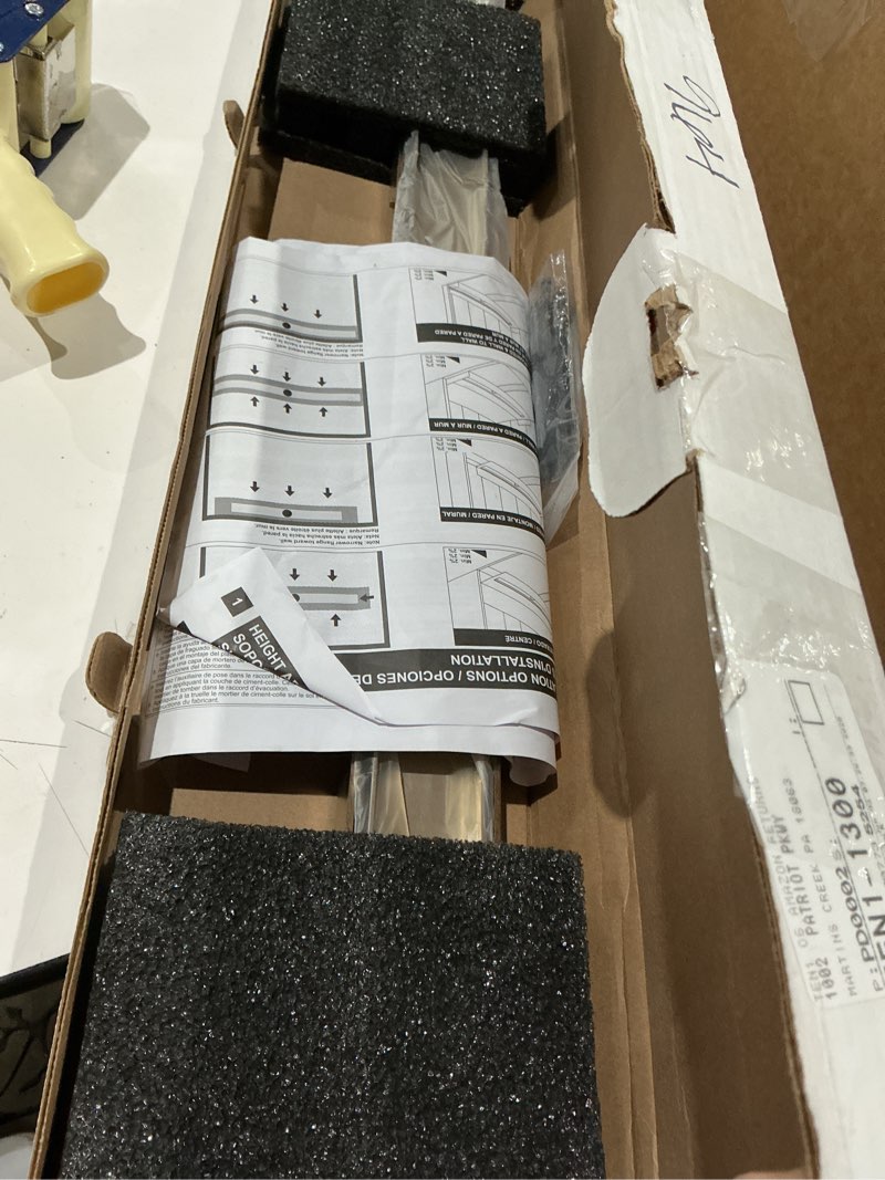 Condition photo showing As Is for delta faucet 36-inch reversible linear shower drain trim in champagne bronze