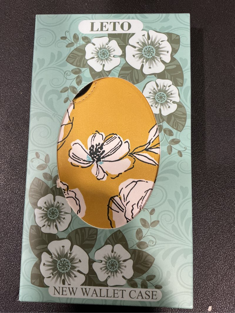 Condition photo showing New/Like New for LETO for iPhone 16 Plus Wallet Case - Flip Folio Leather Kickstand - Fashionable Flower Designs - Credit Card Holder - Protective Phone Cover for Women and Girls - 6.7" - Tiny White Florals Tiny White Florals iPhone 16 Plus 6.7 inch -L