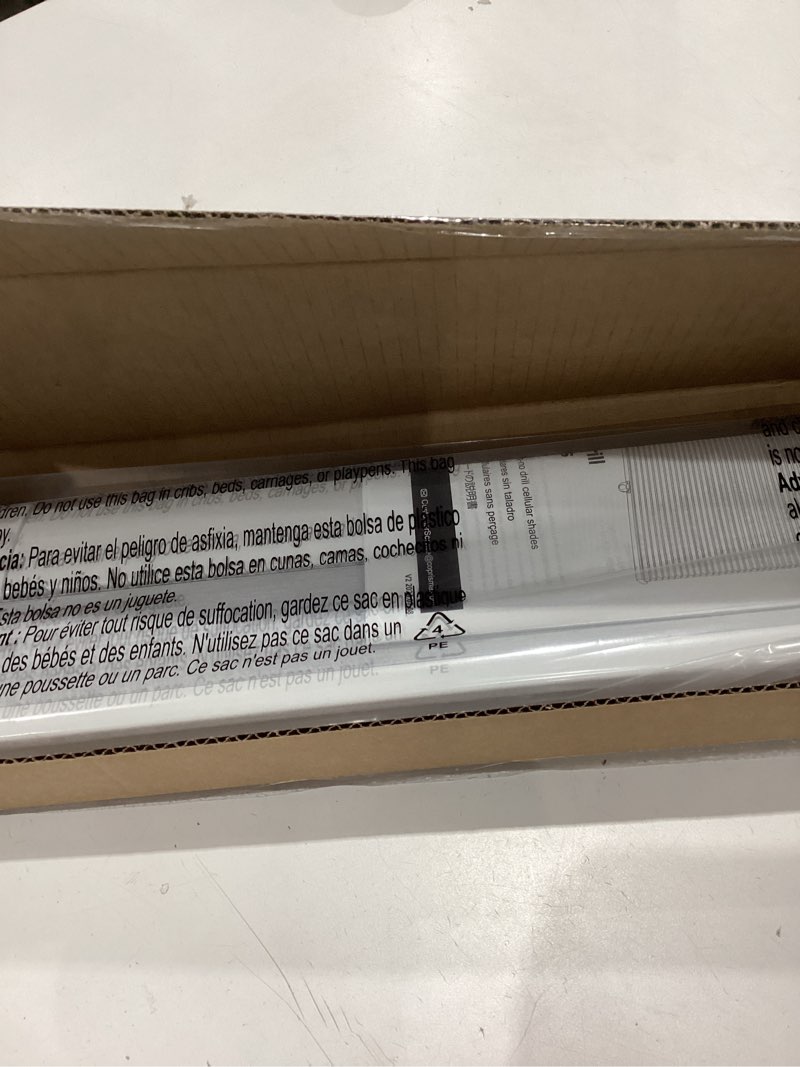 Condition photo showing New/Like New for lazblinds no tools no drill cordless cellular shades, blackout light blocking honeycomb shades for home, thermal insulation blinds for windows, 44" w x 64" h, white blackout-white 44" w x 64" h