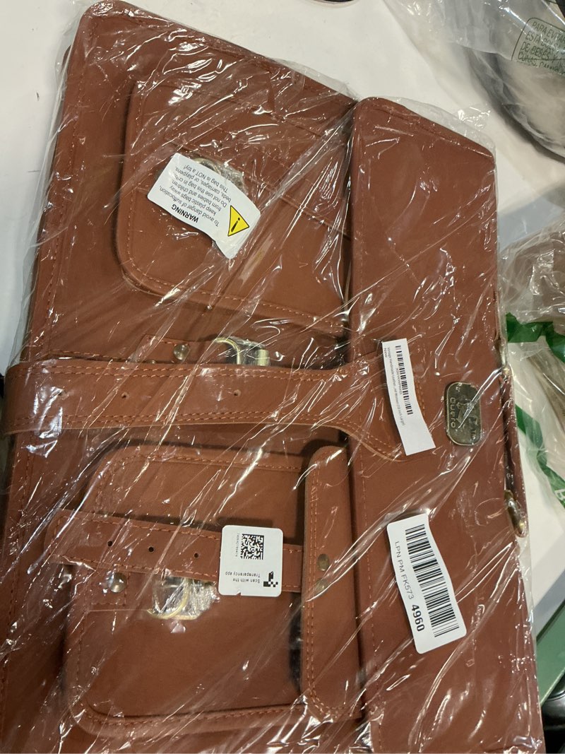 Condition photo showing New/Like New for cuero Leather Messenger Bag for Men, 18 Inch Laptop Crossbody, Handmade Leather Shoulder Satchel Bag for Men, Full Grain Business Briefcase for Office/Work/Travel - Vintage Brown 18 inch Large