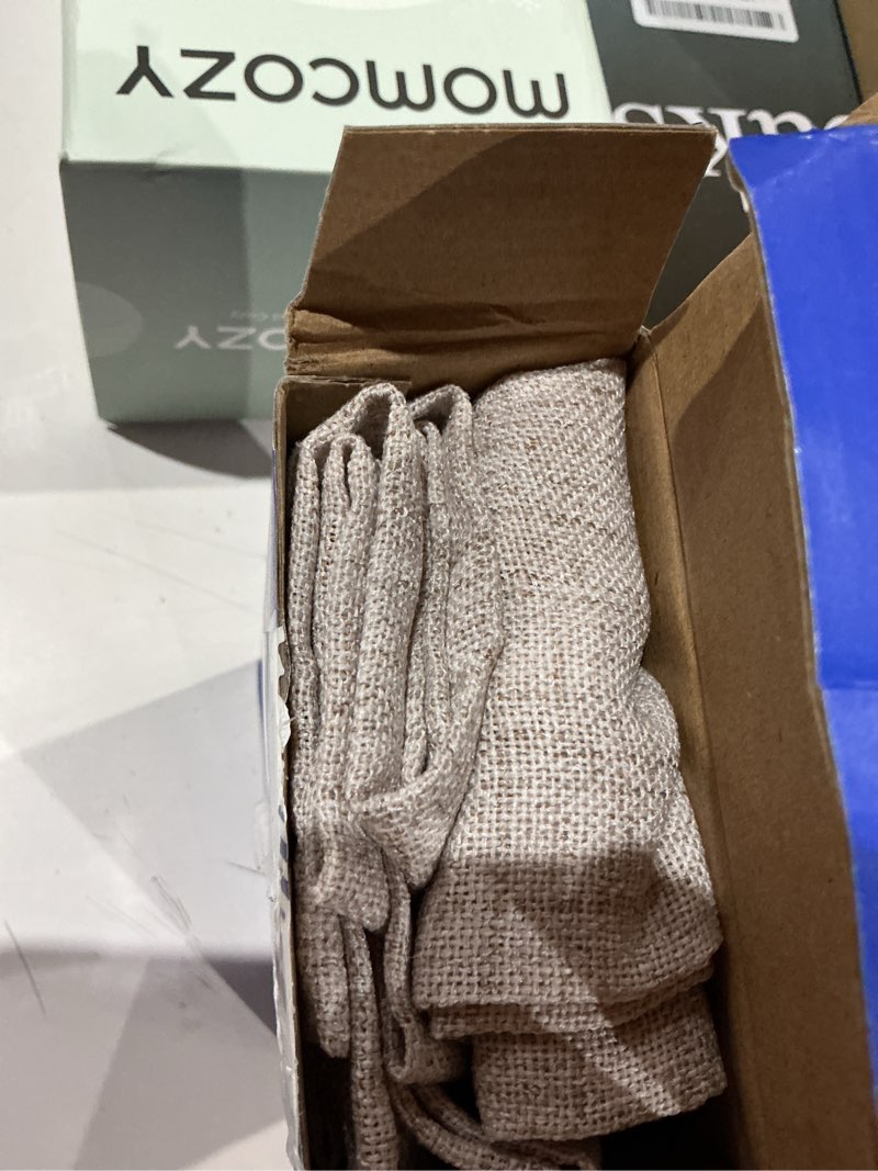 Condition photo showing Good Condition for miulee cafe curtains back tab 24 inch length light filtering small drapes, farmhouse short semi sheer linen curtain for kitchen bathroom half window, rod pocket 2 panels w30xl24 30"w x 24"l (pack of 2) linen