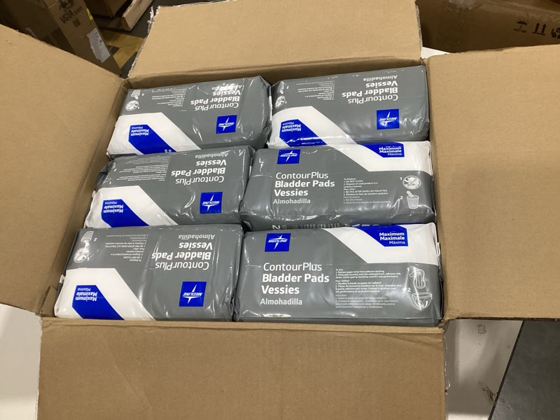 Condition photo showing New/Like New for Medline ContourPlus Bladder Control Incontinence Pads, Maximum Absorbency, 6.5" x 13.5", 28 Count (Pack of 6) Maximum Absorbency Count of 168