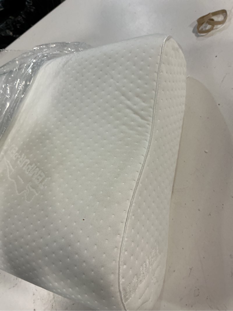 Condition photo showing As Is for tempur-pedic tempur-cloud pillow for sleeping, standard, white