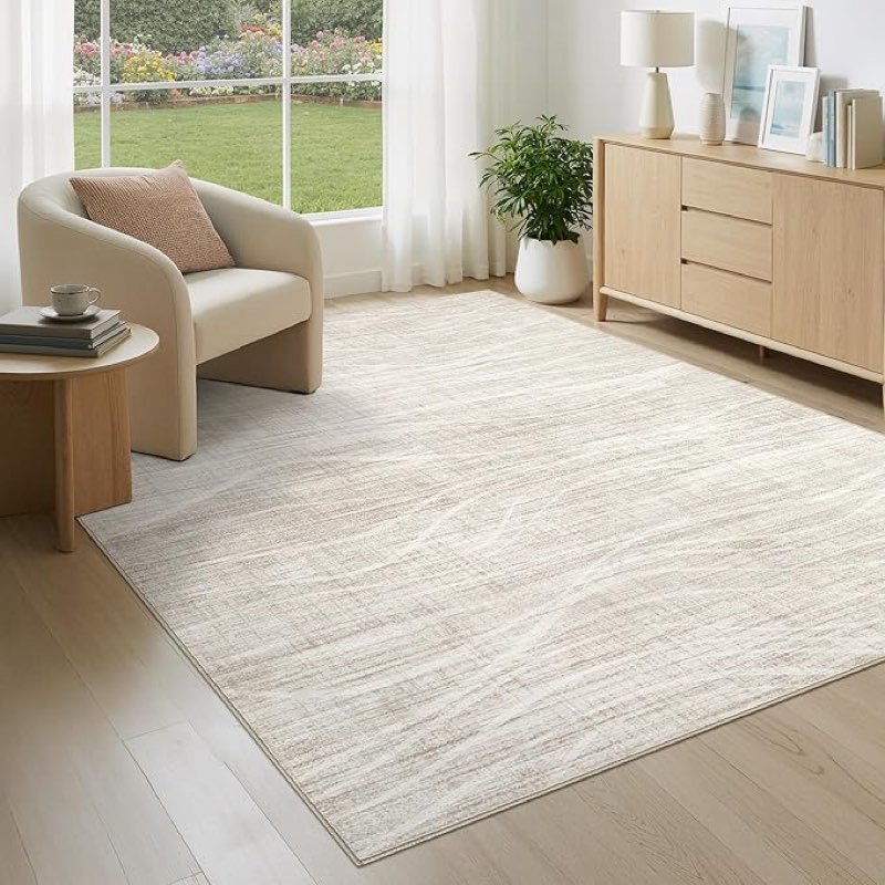 witshock 5x7 area rug for living room, washable rugs for bedroom kitchen nursery dining room office,