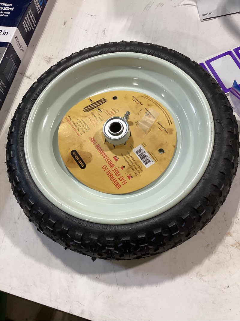 Condition photo showing Good Condition for marathon 14.5 in. flat free universal wheelbarrow wheel