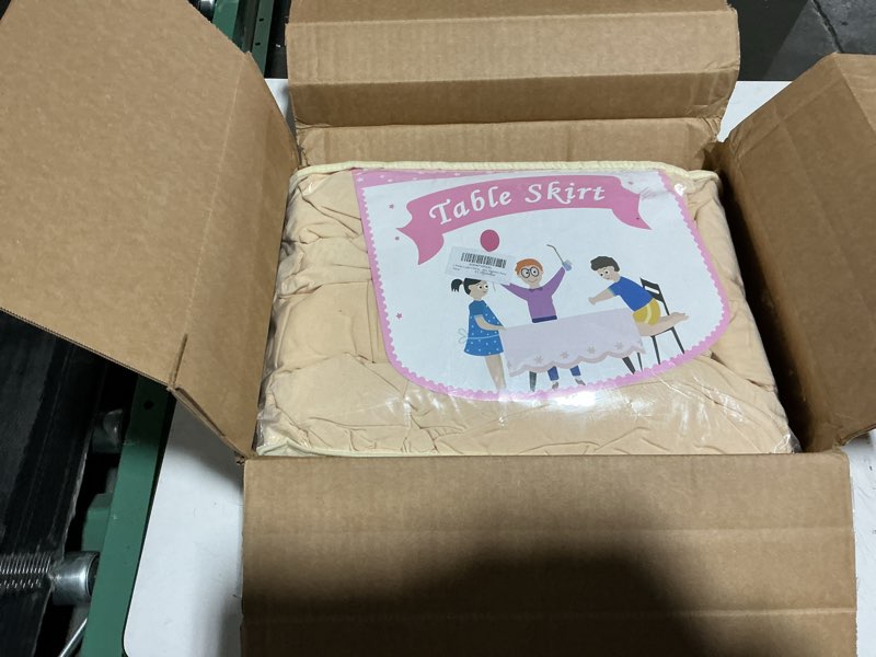 6 packs light champagne table clothes for 6 foot rectangle tables, one-piece wrinkle resistant stret