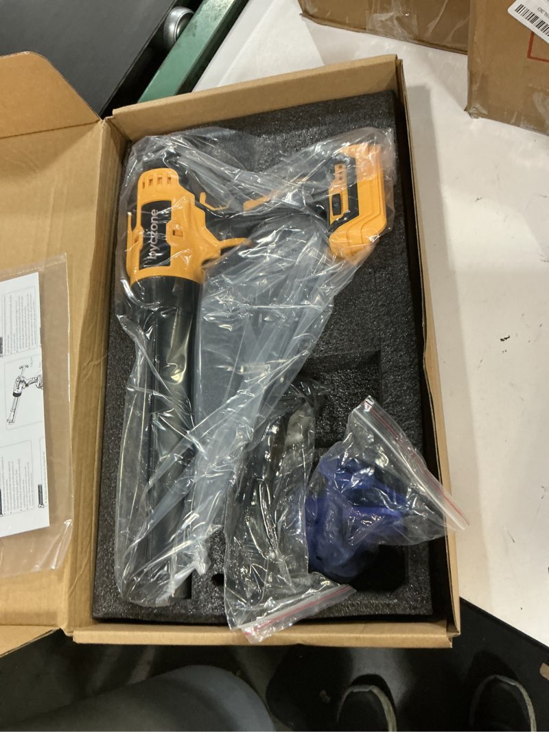 Condition photo showing Good Condition for electric caulking gun compatible with dewalt 20v max battery, 10 oz cordless caulk gun with 6 adjustable speed, led light, battery powered caulking gun for filling, sealing, repair (tool only) yellow