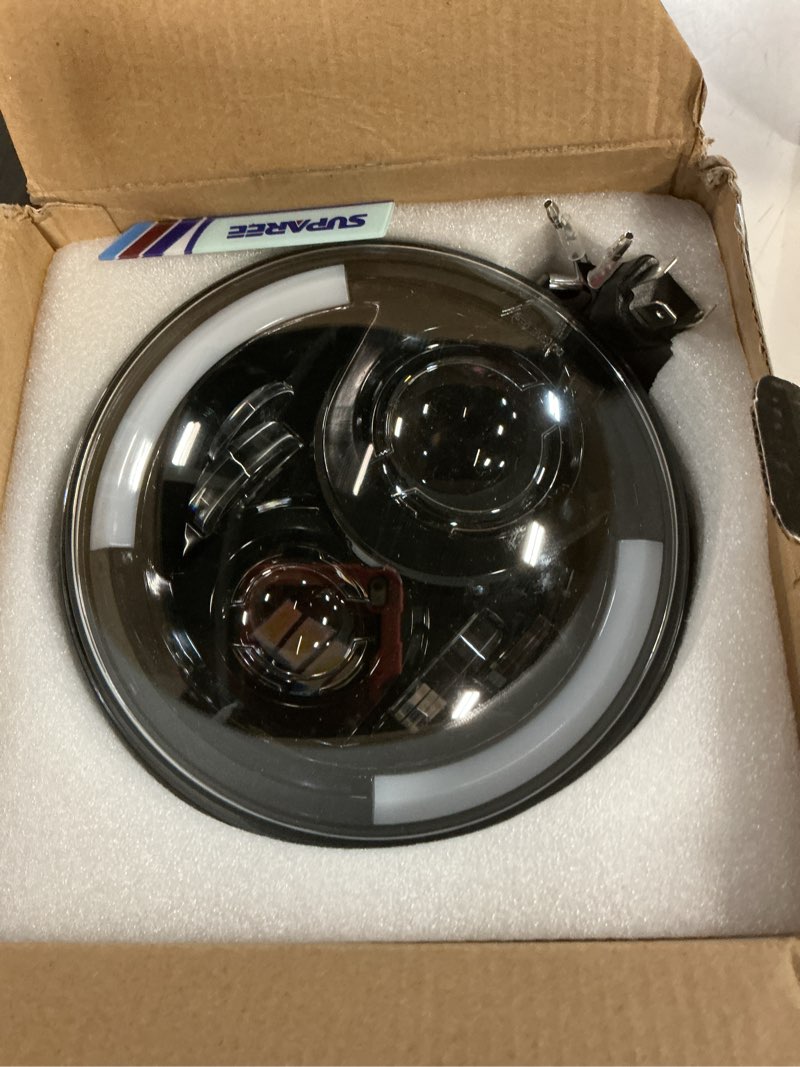 Condition photo showing Good Condition for suparee 7 inches led motorcycle headlight with turn signal fits for touring road king ultra classic electra street glide tri cvo heritage softail slim deluxe fatboy chrome