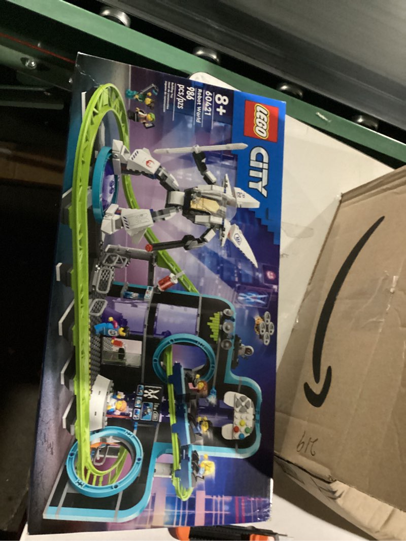 Condition photo showing Good Condition for lego city robot world roller coaster building set - kids engineering toy with posable mech suit for boys & girls, ages 8+ - gift ideas for christmas - 60421