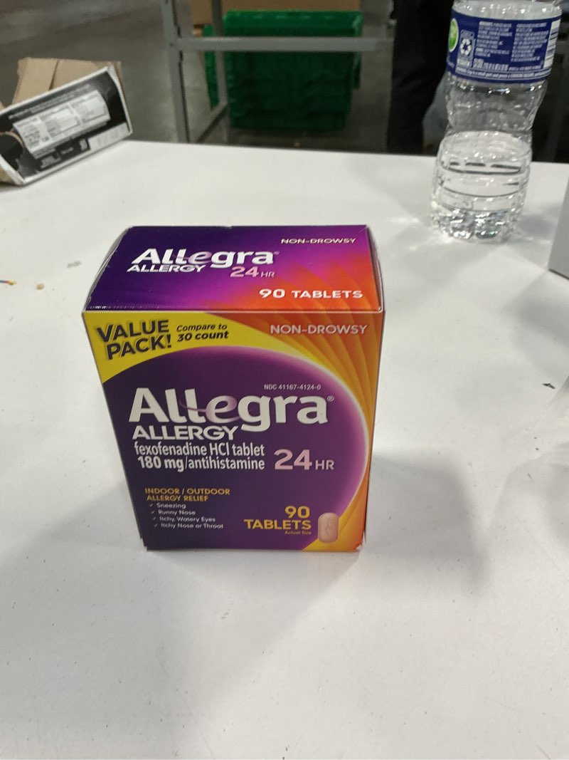 Condition photo showing New/Like New for Allegra Adult 24 Hour Allergy Tablets, 180Mg, 90 Tablets 6lhSw
