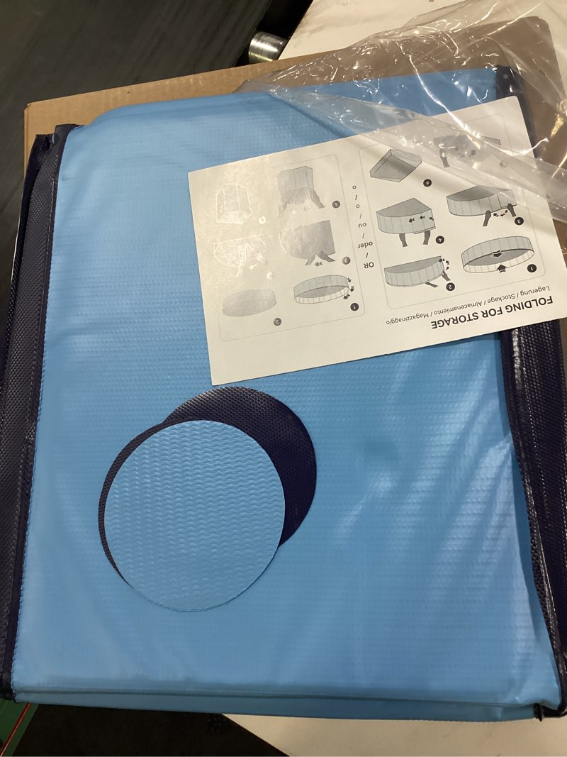 Condition photo showing Good Condition for meowant foldable dog pool, hard plastic dog swimming pools for large dogs, collapsible plastic kid pet pool, portable bathing tub kiddie pool for dogs (l-48'' × 12'')