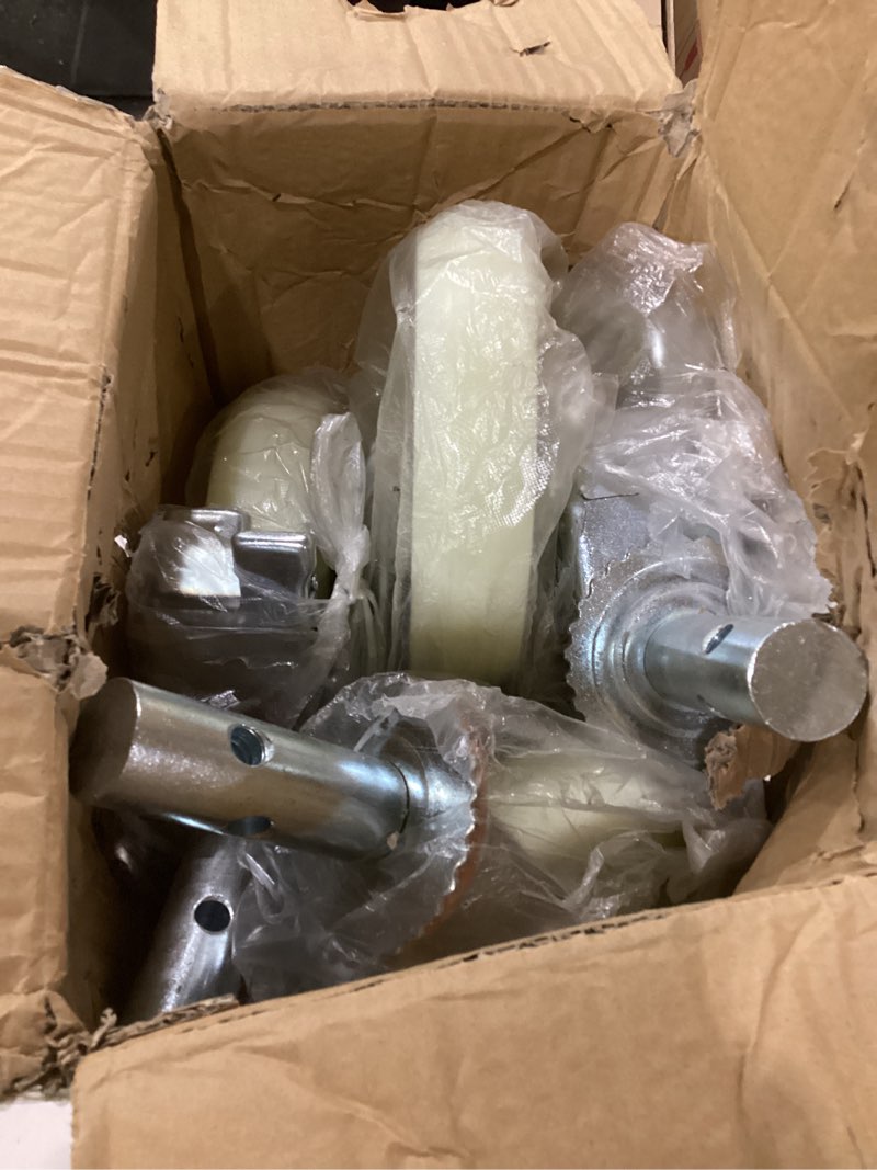 Condition photo showing New/Like New for 8"x 2" Scaffolding Caster Wheels with Dual Locking Swivel Stem Casters, 360 Degree Rotation, 4400 LB Capacity, 4 Packs