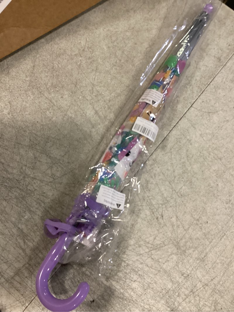Condition photo showing As Is for kids umbrella clear bubble umbrellas for rain,safety dome windproof umbrella for kid girls and boys a5-rabbit