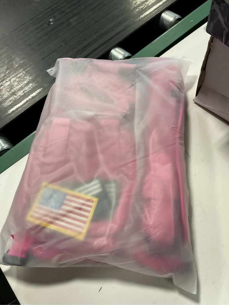 Condition photo showing New/Like New for forestpaw pink tactical dog harness for large dogs,tactical dog collar with bungee leash set,no pull military dog harness for walking training,adjustable for medium large dogs,chest 21.5-45" l:chest 27-40",fit 70-140lbs hot pink