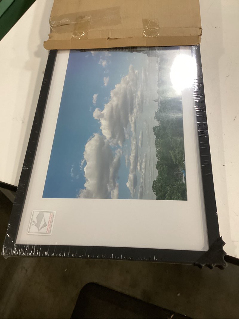 Condition photo showing Good Condition for upsimples 12x36 picture frame, display pictures 10x30 with mat or 12 x 36 without, wall hanging long frames, black, 1 pack black 12x36