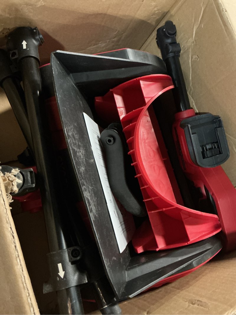 Condition photo showing As Is for Electric Snow Shovel for Milwaukee M18 18V Battery, 11" Brushless Snow Blower with Adjustable Handle, Max 26 FT Snow Thrower, Cordless Snow Shovel M18 for Driveway, Sidewalk, Patio, Deck (No Battery) Compatible with Milwaukee Battery