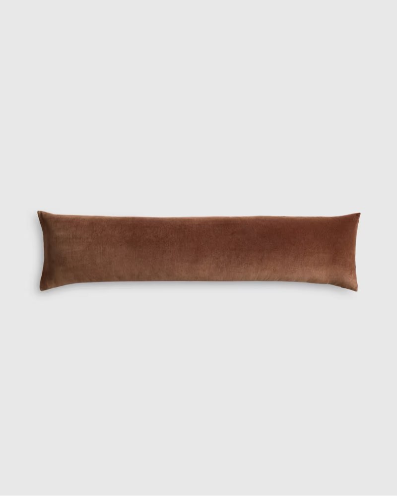 Cotton Velvet Oversized Lumbar Pillow Cover Color: Chestnut Size: 12"x48"