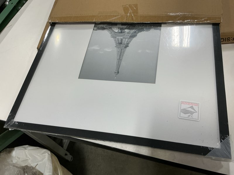 Condition photo showing Good Condition for upsimples 18x18 Picture Frame, Display Pictures 8x8 with Mat or 18 x 18 Without, Wall Hanging Square Frames, Black, 1 Pack Black 18x18