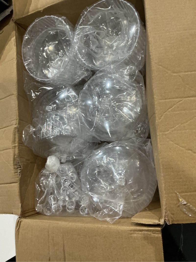 Condition photo showing Good Condition for liyh 20pcs champagne glasses 10 oz cocktail coupe glasses champagne flutes plastic coupe cups disposable martini cups perfect for bar cocktails martinis parties clear vertical stripe pattern