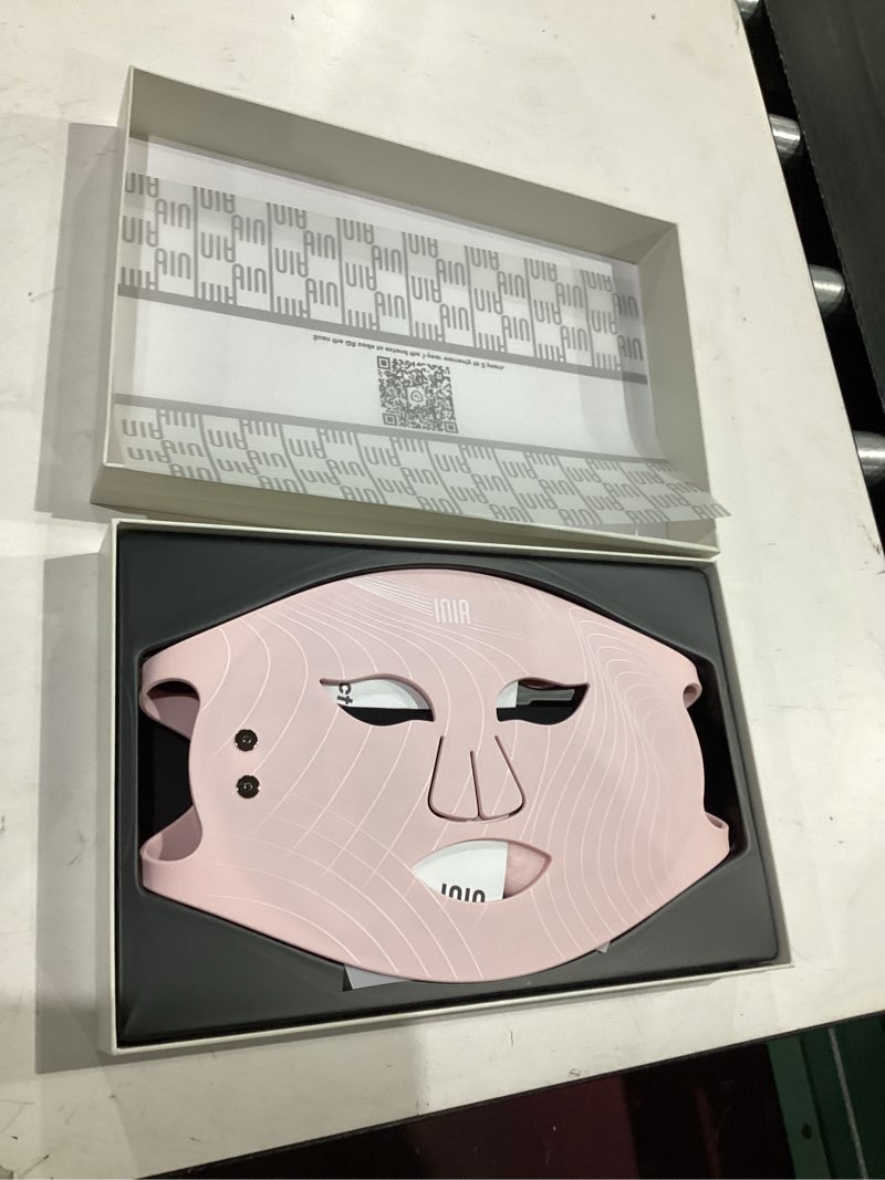 Condition photo showing Good Condition for inia red light therapy mask for face, glow wireless led face mask light therapy with near-infrared red light (nir), rechargeable and ergonomic design for home & travel pink