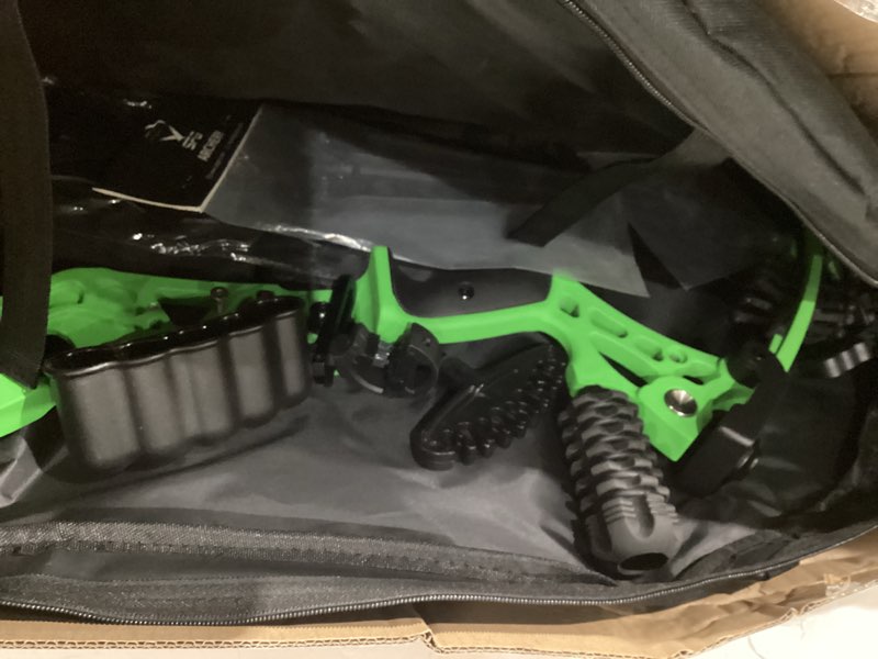 Condition photo showing Good Condition for youth compound bow set 15-45 lbs for teens and beginner, package with archery hunting equipment, max speed 260fps, adjustable, right hand green-bow bag