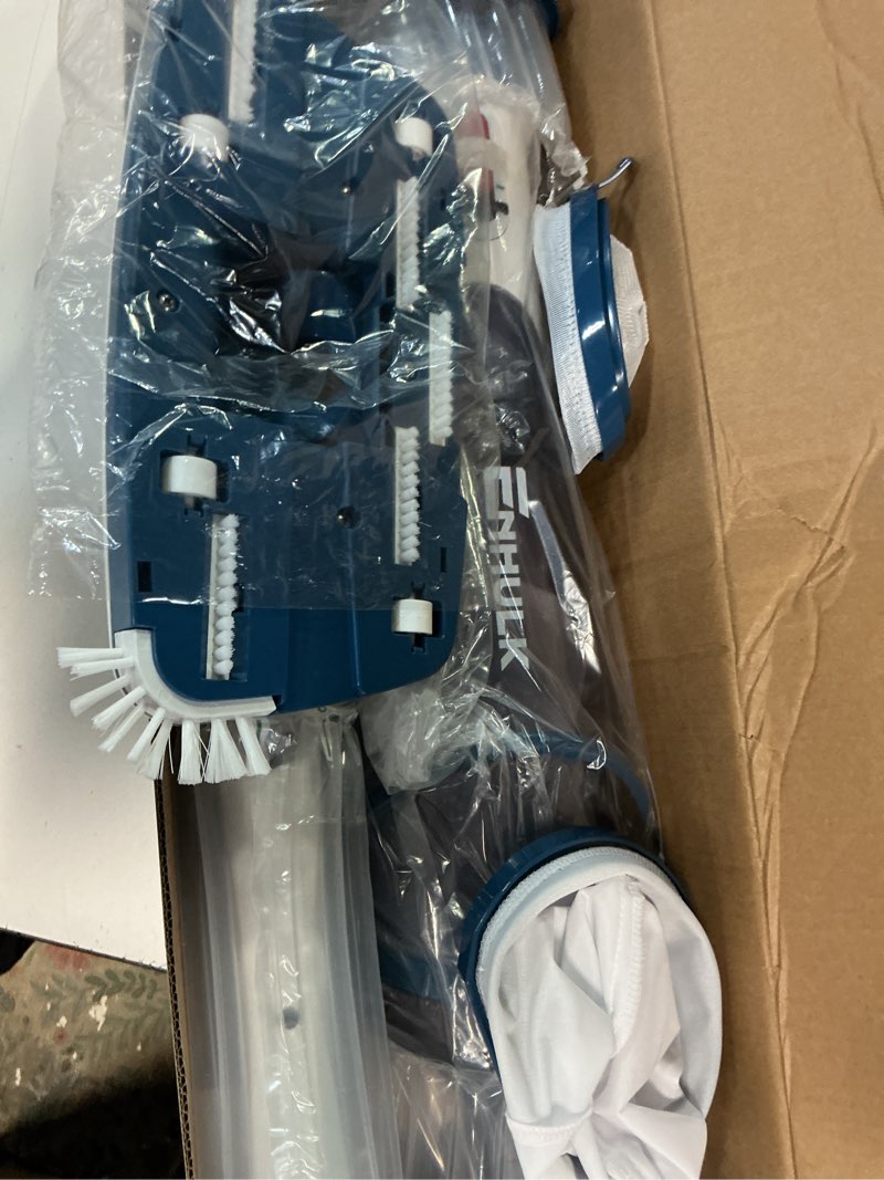Condition photo showing Good Condition for enhulk pool vacuum for above ground pool, upgraded 13.4" wide head & telescopic pole, 18.5 gpm powerful suction, 60 mins runtime, cordless handheld rechargeable pool cleaner for inground pools, pc15 pc15 blue
