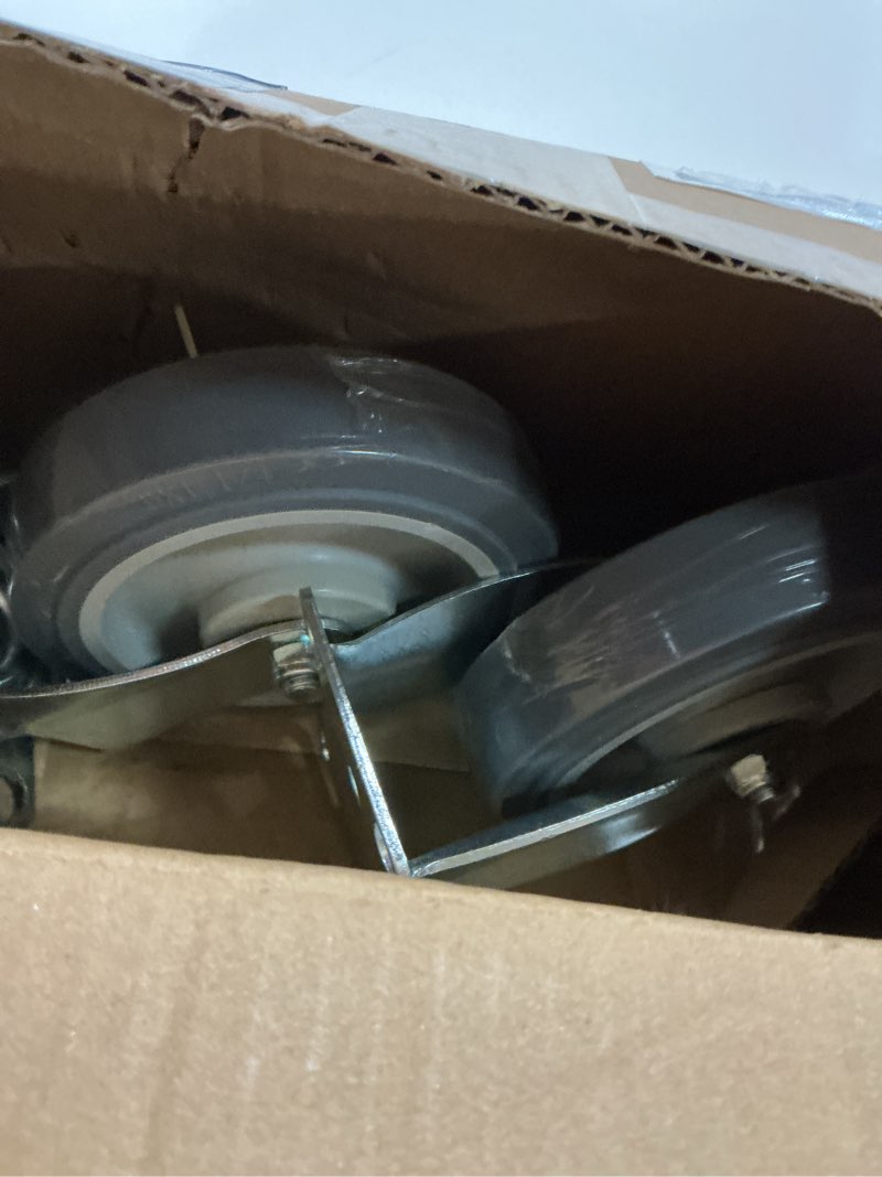 Condition photo showing Good Condition for DGQ 5" Caster wheels Heavy Duty Premium Commercial Grade Non-Marking Set of 4 (2 Rigid, 2 Swivel with Brakes)