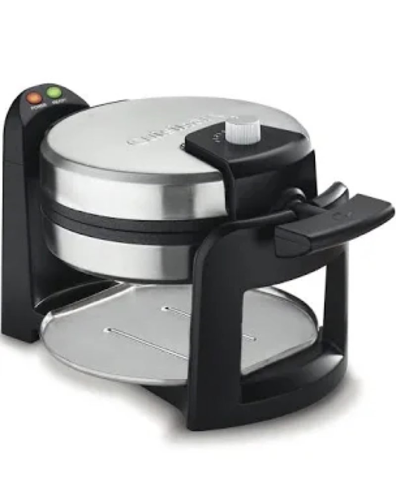 cuisinart round flip belgian waffle maker, 1\" thick belgian-style waffle, waf-f30nas   useddddd!!!!!!!