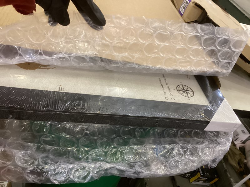 Condition photo showing As Is for Push Pin World Travel Map – 30" x 20" Framed Cork Board Wall Art, Large Push Pin Map for Tracking Adventures, Unique Gift for Travelers, Couples, and Families