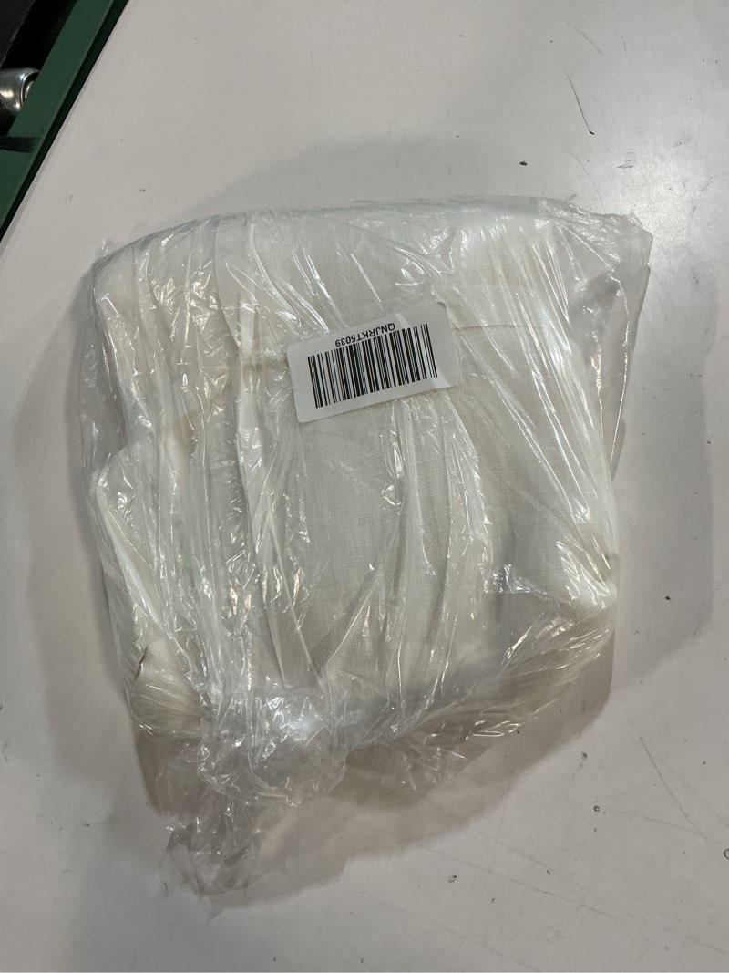 Condition photo showing Good Condition for ( 1 panel ) european linen curtain - single panel, 48x96, white