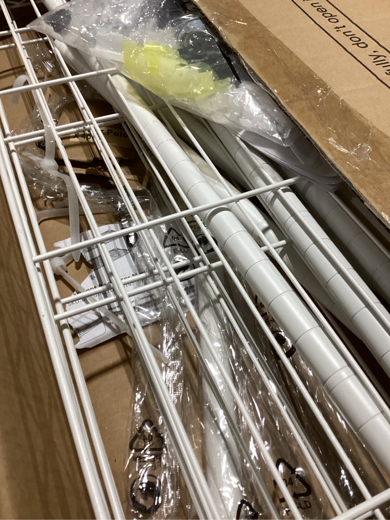 Condition photo showing New/Like New for FUTASSI P6 Medium Rolling Clothes Rack Heavy Duty, Clothing Racks for Hanging Clothes, Freestanding Garment Rack with Wheels, Portable Closet Rack Max Load 370 LBS, 30''W x 14''D x 77.6''H, White White P6 Medium