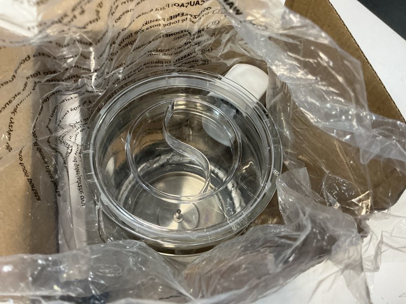 Condition photo showing New/Like New for electric milk frother, 6 in 1 milk steamer,17oz automatic warm and cold foam maker for coffee,latte, cappuccino, macchiato, hot chocolate (white)