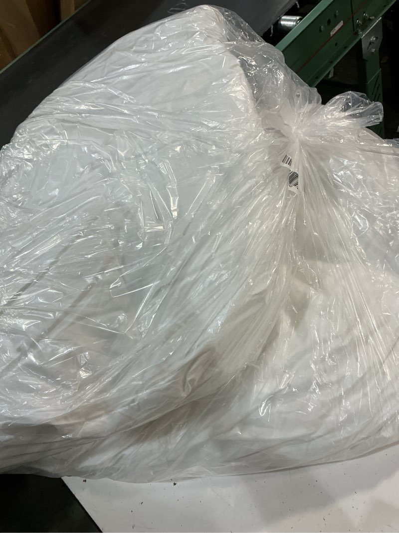 Condition photo showing As Is for lightweight premium down alternative comforter, full/queen, white