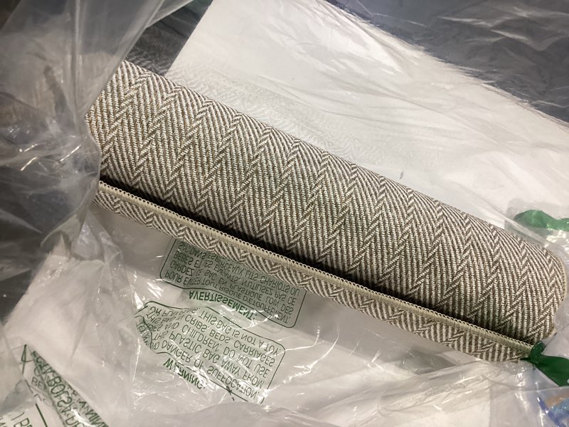 Condition photo showing Good Condition for lumi ultra thin indoor door mat for entrance 17"x30", non slip entryway mat, low profile doormat, unique herringbone design carpet for inside, patio, porch, beige beige 17"x30"