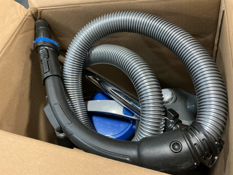Condition photo showing As Is for eureka whirlwind bagless canister 2.5l vacuum cleaner, lightweight vac for carpets and hard floors, nen110a, blue
