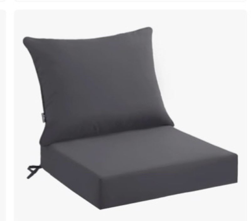 Kimunuk Outdoor Seat Cushion Set 22 L × 22 W × 4 H Inch Waterproof & Fade Resistant Patio Furniture 