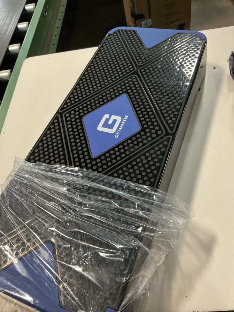 Condition photo showing Good Condition for Aerobic Exercise Step, Adjustable Aerobic Stepper for Exercise, Workout Step Platform for Step Up, 26.5" Step Deck with 4” 6” 8” Adjustable Height Risers, Women Home Gym Cardio Fitness Blue