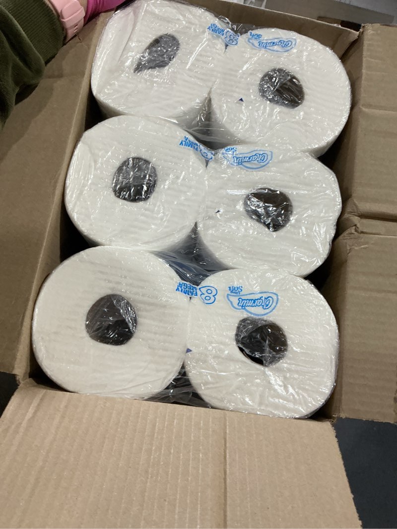 Condition photo showing Good Condition for charmin ultra soft cushiony touch toilet paper, 24 family mega = 123 regular rolls, white family mega 24 rolls (267 sheets)