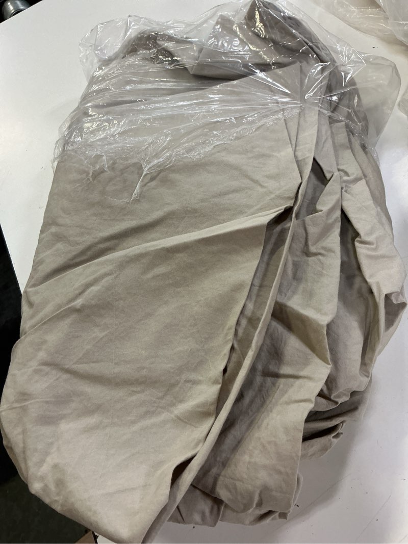 Condition photo showing Good Condition for organic crisp percale fitted sheet set, queen, dove