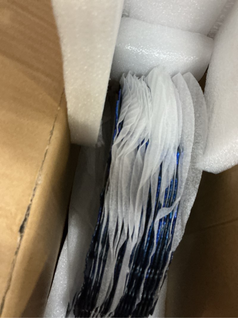 Condition photo showing New/Like New for 24 Pack Royal Blue Charger Plates Bulk, 13" Plastic Reef Chargers for Dinner Plates, Round Charger Plate with Floral Reef Design for Dinner Wedding Party Table Setting Decoration