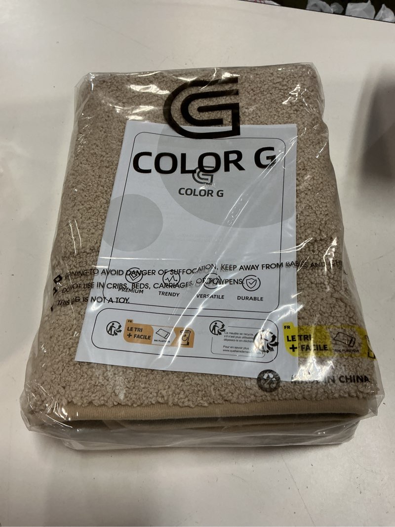 Condition photo showing New/Like New for color&geometry bathroom rugs non slip washable, 24"x36" large beige bath mat soft, super absorbent sturdy shower mat outside shower bathroom floor mat beige 24"x36"