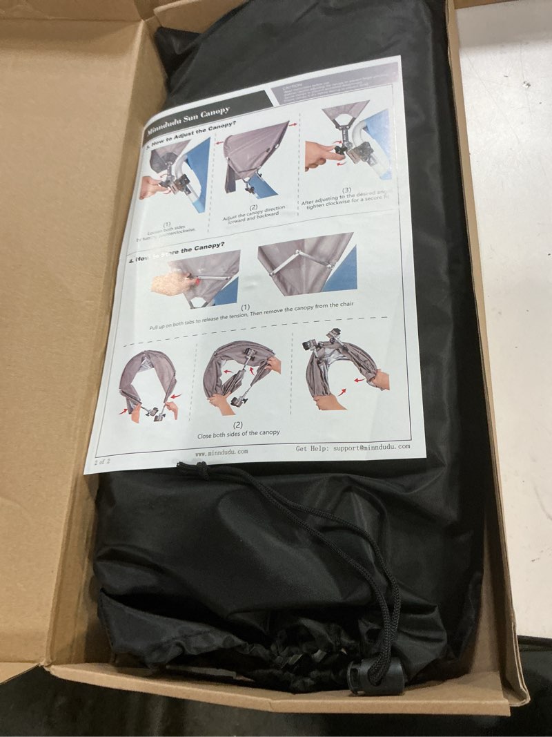 Condition photo showing Good Condition for xl universal chair umbrella canopy, extra large foldable portable upf 50+ chair sun shade attachment with adjustable clamp fits most brands’ beach, outdoor, travel, fishing, patio, pool, zero gravity xl black_1pack