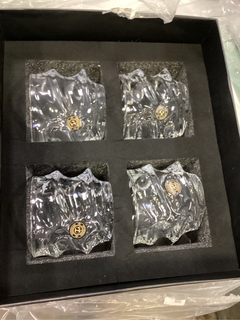 Condition photo showing New/Like New for tsukiglass® storm premium japanese crystal whisky glasses set of 4 - gift ready box, 100% ultra clarity lead-free crystal, 10oz tumblers for bourbon, scotch & cocktails, luxury gift for men set of four