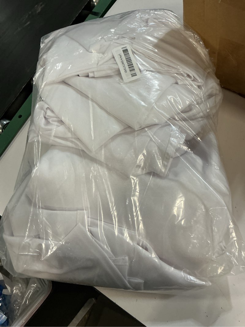 Condition photo showing Good Condition for fitable 6 pack white tablecloths for round tables - 108 inches in diameter - stain resistant and washable table clothes, polyester fabric table covers for wedding, party, banquet, formal events white 108 in round, 6 pack