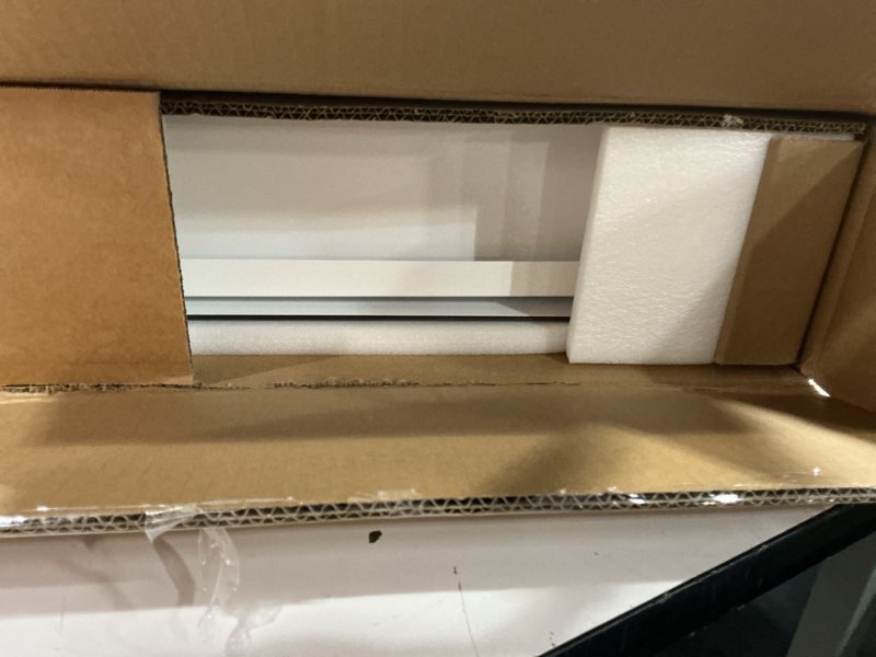 Condition photo showing New/Like New for fundin white medicine cabinet with 16 x 20 beveled mirror & adjustable staggered shelves, recessed or surface mount bathroom medicine cabinet 16 x 20 white