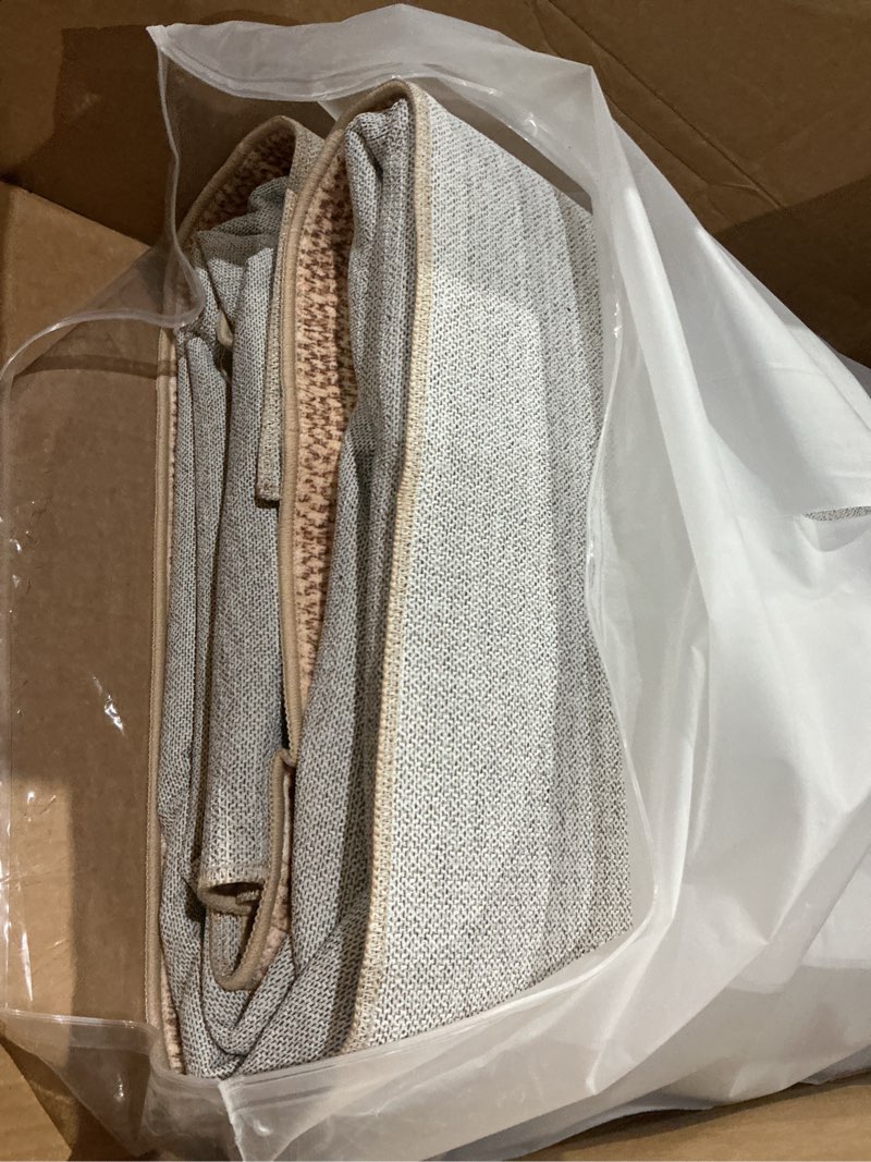 Condition photo showing Good Condition for garveehome 9x12 area rug for living room large washable bedroom rug low pile stain resistant dining room area rug with rubber backing modern bordered throw carpet for home decor office, khaki khaki 9' x 12' (rectangular)