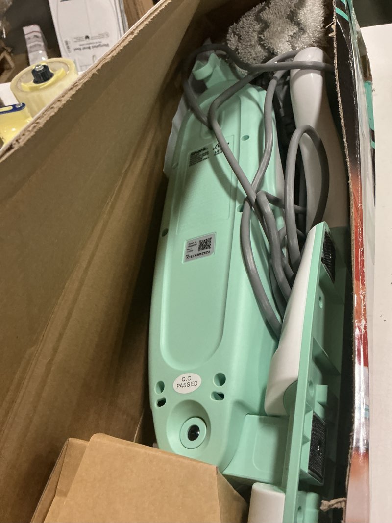 Condition photo showing As Is for Shark Steam Mop with 2 Machine Washable Dirt Grip Pads, Removable Water Tank, Lightweight, Steam Cleaner for sealed Hard Floors, Marble, Stone, Hardwood, Tile, Laminate, White/Seafoam, S1000 Steam Starter