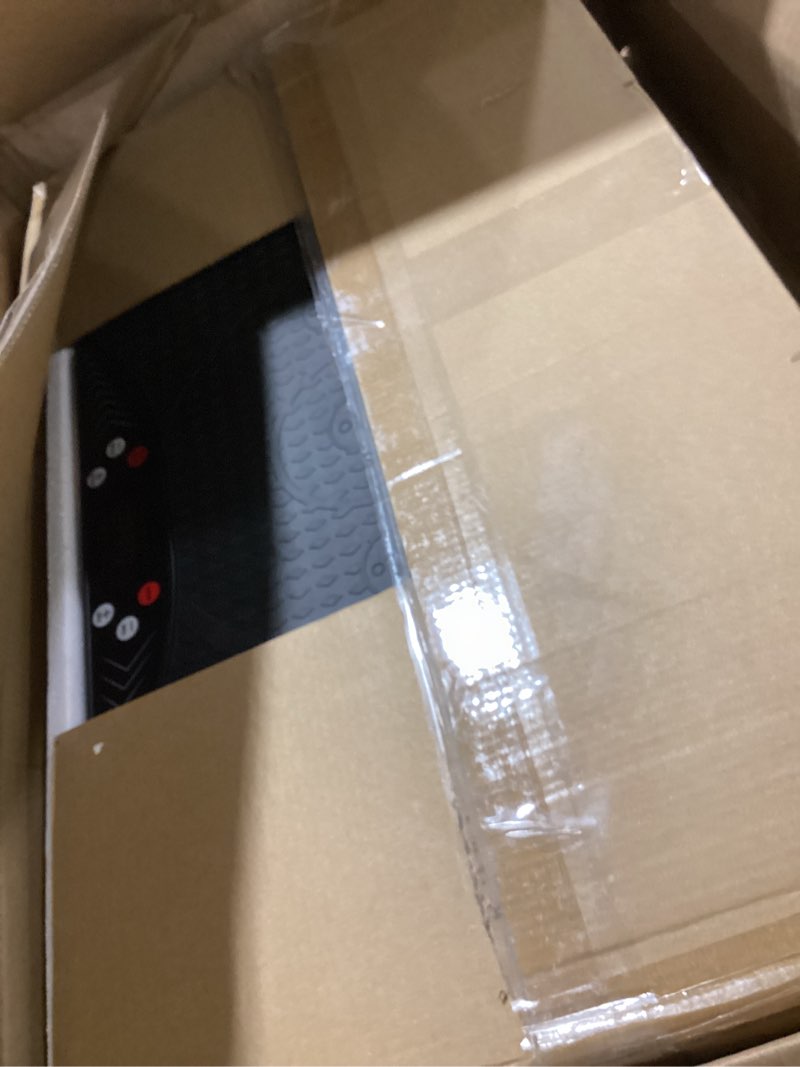 Condition photo showing As Is for MERACH Vibration Plate Exercise Machine, Vibration Plate for Lymphatic Drainage Weight Loss, Vibrating Plate Exercise Machine with Bluetooth and LED Display, Workout Equipment for Women Men Home Black