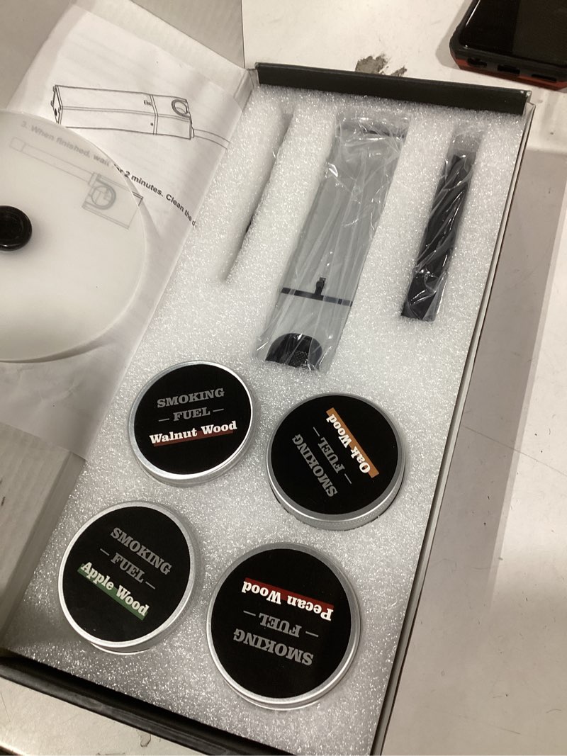 Condition photo showing Good Condition for Whiskey Smoker Kit, Old Fashioned Cocktail Smoker Kit with 8 Flavors Wood Chips Food, Bourbon Whiskey Gifts for Men, Dad, Husband